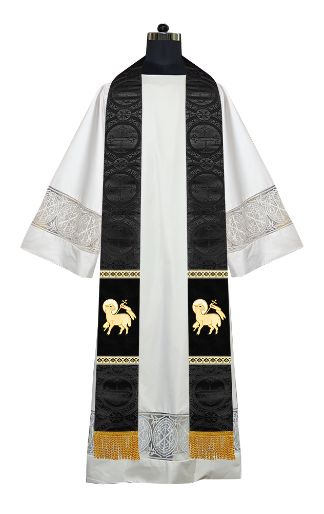 Minister Stole with Embroidered Liturgical motif