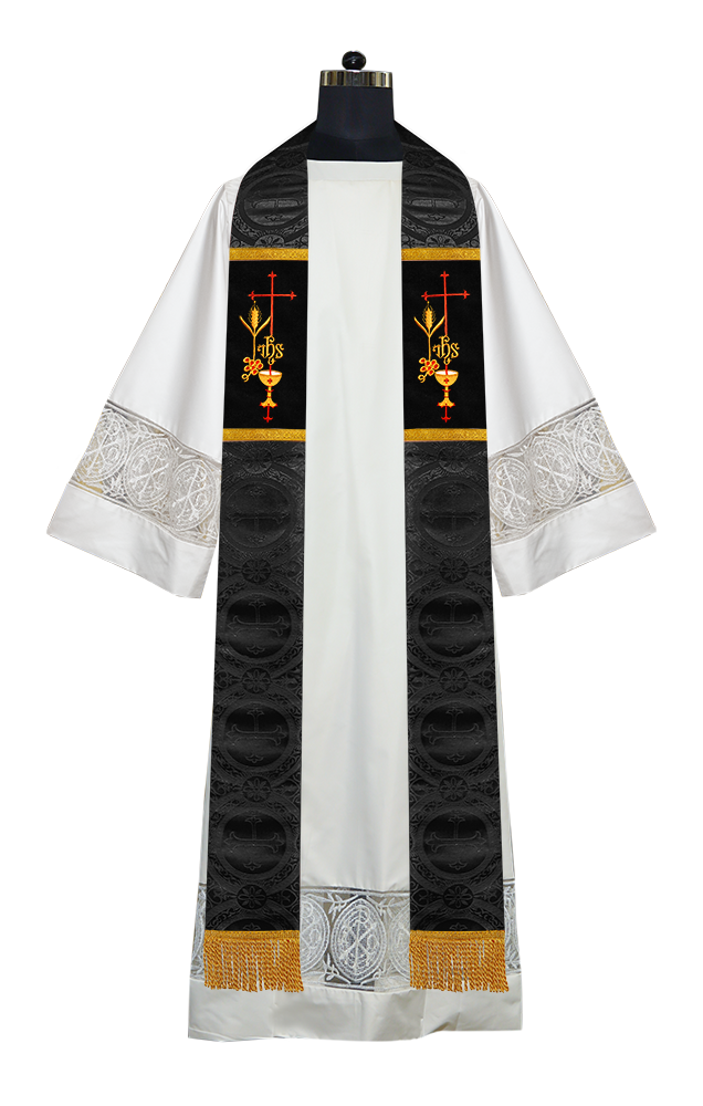 Emmer with IHS Embroidered Priest Stole