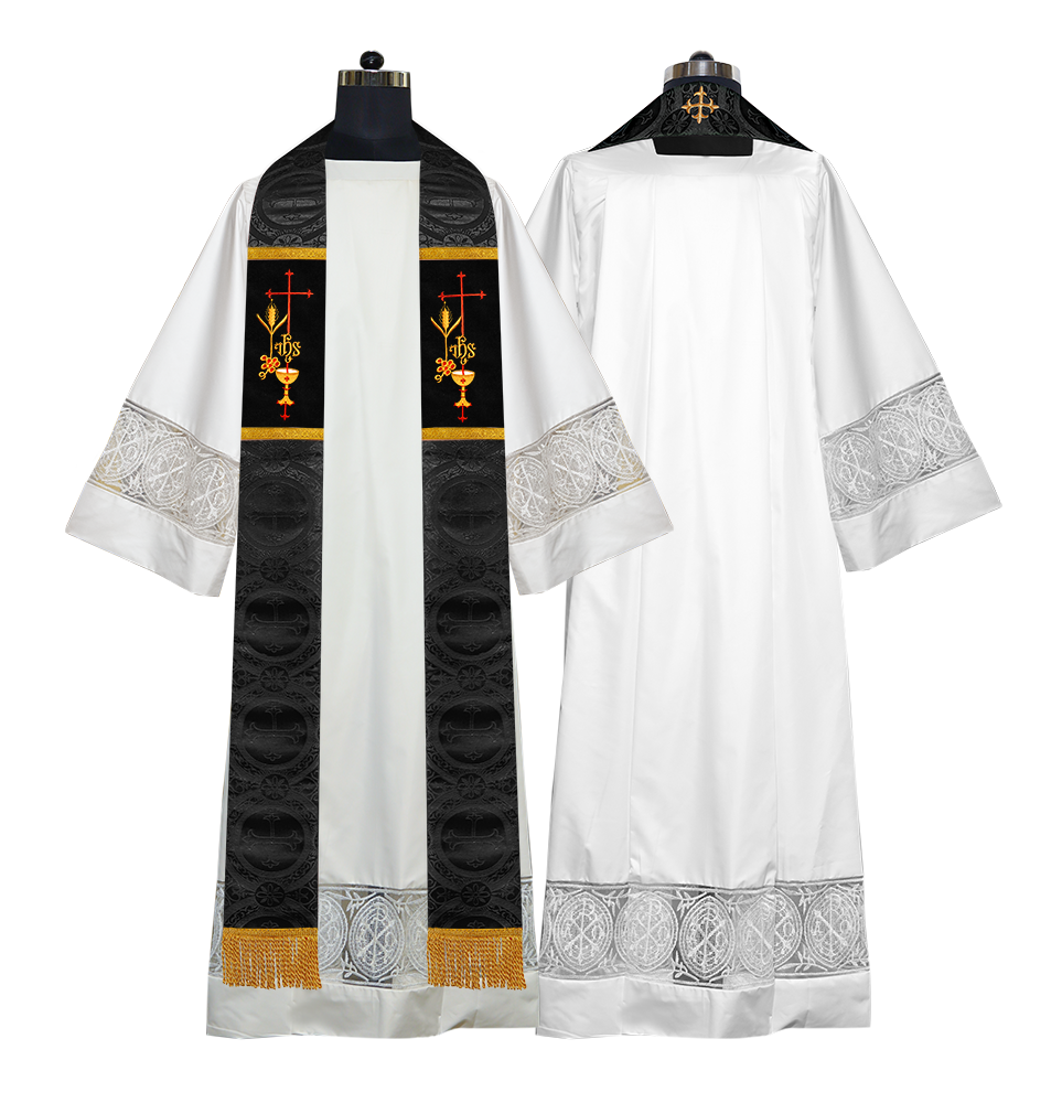 Emmer with IHS Embroidered Priest Stole