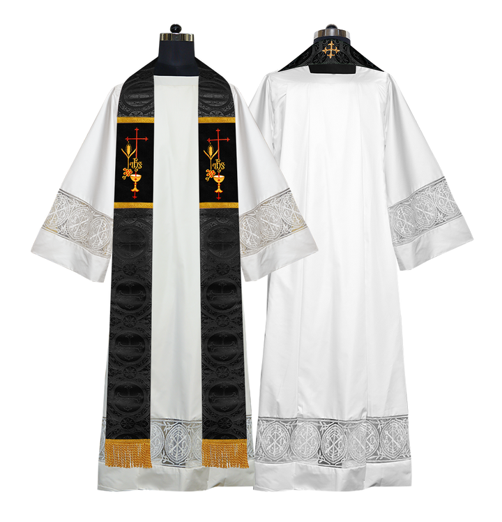 Emmer with IHS Embroidered Priest Stole