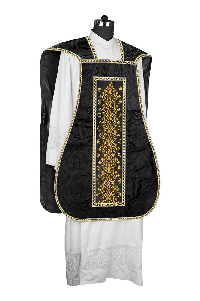 Roman Fiddleback Chasuble With Enhanced Embroidery  & trims