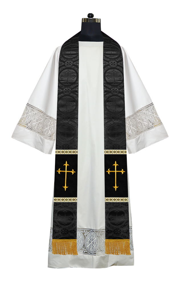 Minister Stole with Embroidered Liturgical motif