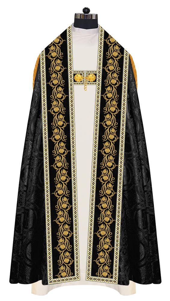 Roman Cope Vestment with Grapes Embroidered trims