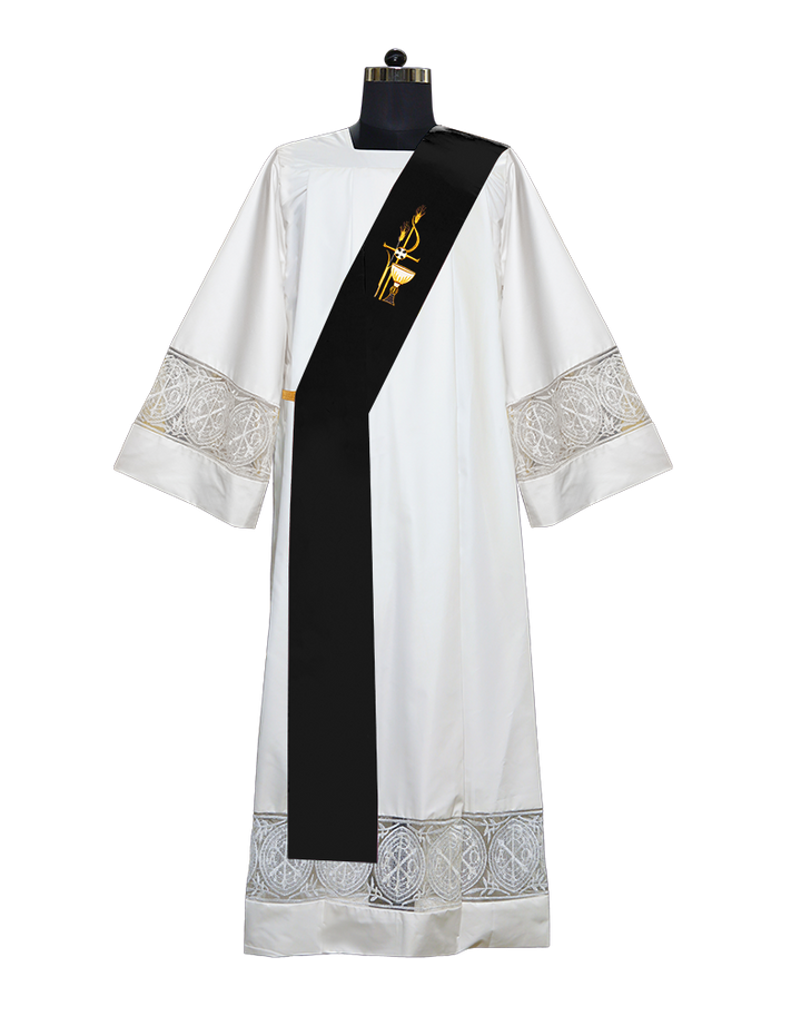 PAX with Chalice Embroidered Deacon Stole