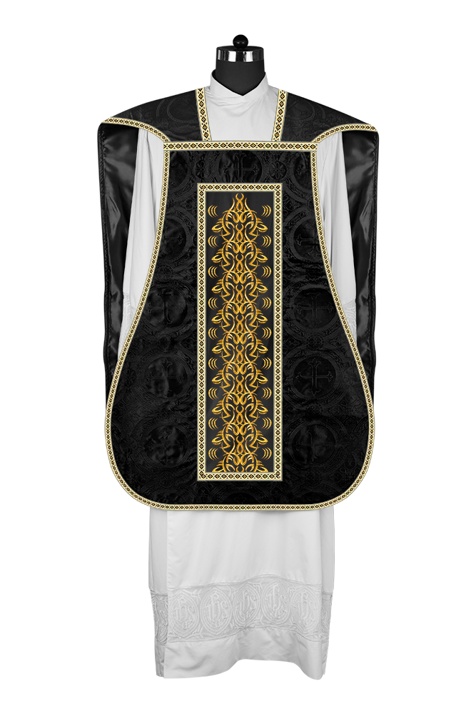 Roman Fiddleback Chasuble With Enhanced Embroidery  & trims