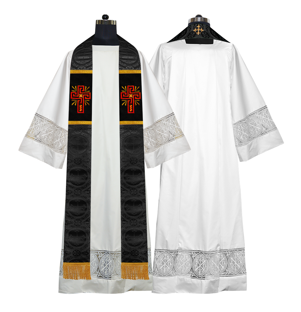 Glory Cross Embroidered Clergy Stole