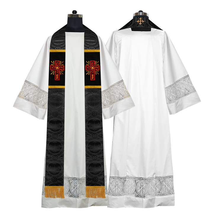 Glory Cross Embroidered Clergy Stole