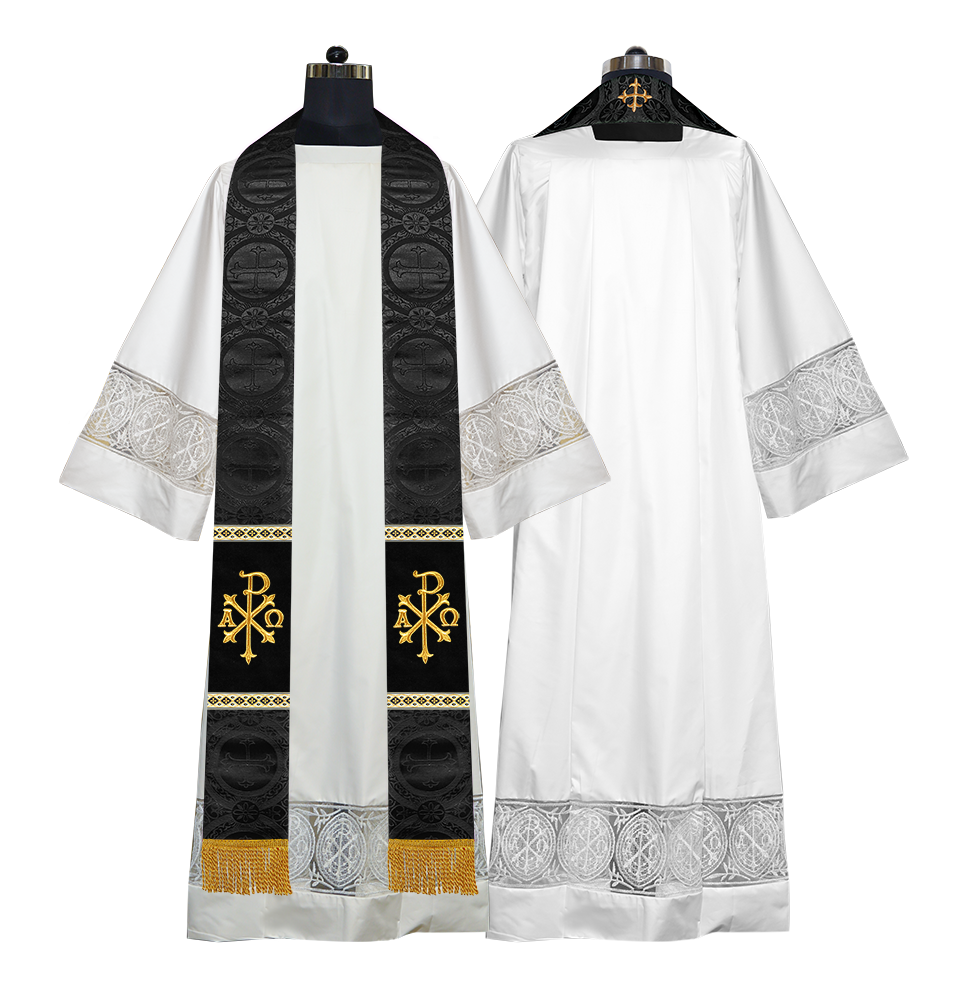 Minister Stole with Embroidered Liturgical motif