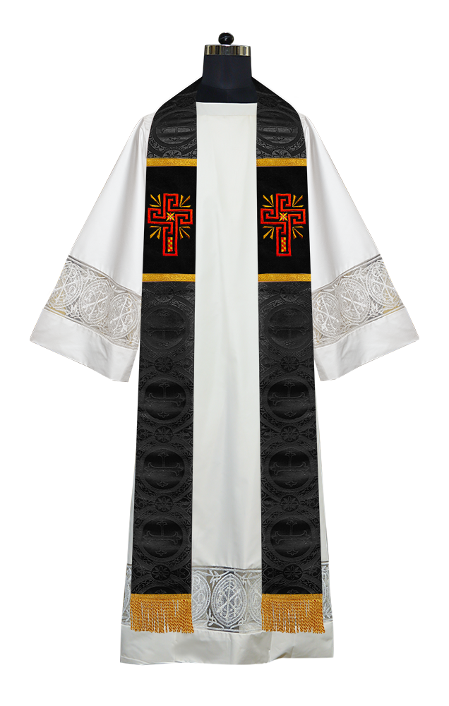 Glory Cross Embroidered Clergy Stole