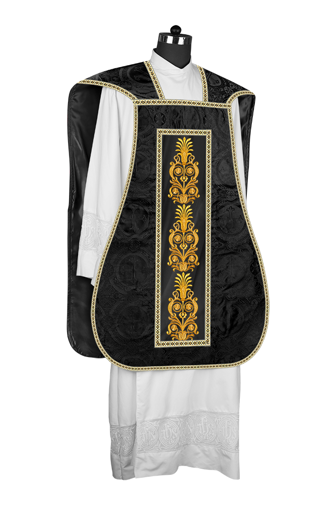 Roman Chasuble Vestments Adorned With Trims