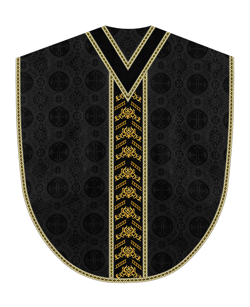 Borromean Chasuble Vestment Adorned With Colour Braids and Trims