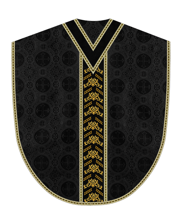 Borromean Chasuble Vestment Adorned With Colour Braids and Trims