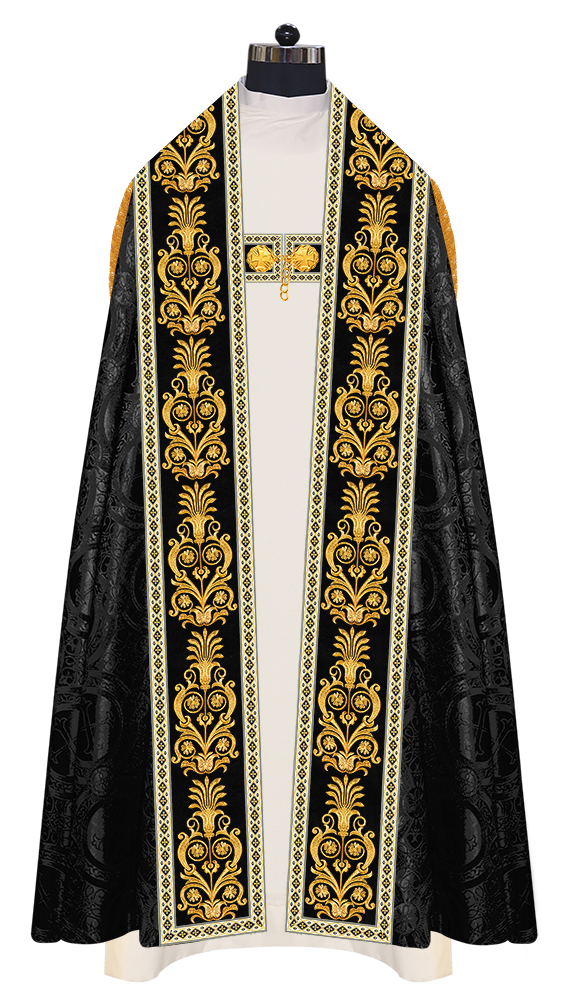 Embroidered Roman Cope with Adorned Spiritual Motif