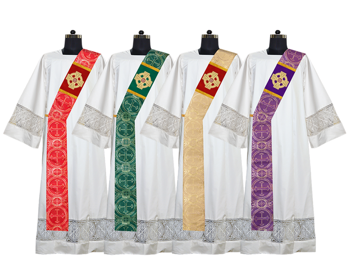 Set of 4 Deacon Stoles Adorned with CEEC Logo