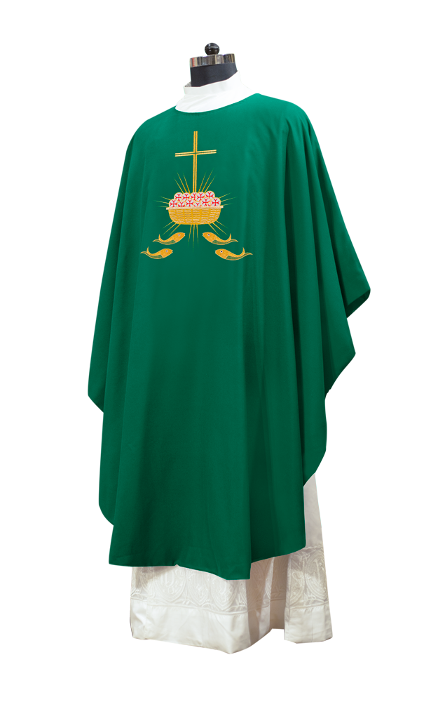 Gothic Chasuble with Bread and Fish Motif
