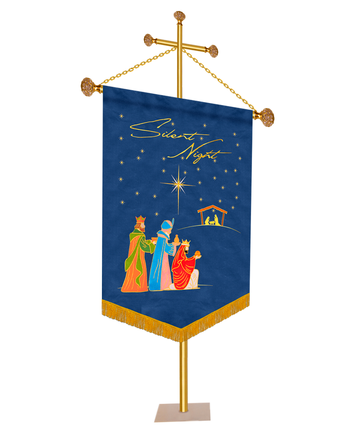 Advent Church Banner - Silent Night