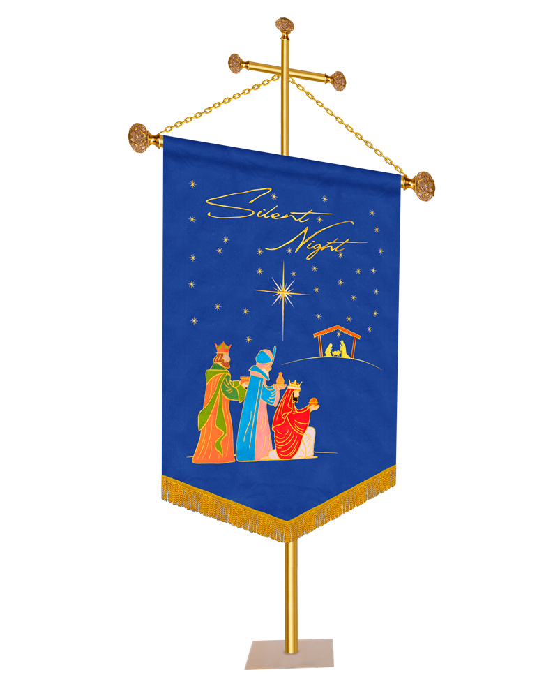 Advent Church Banner - Silent Night