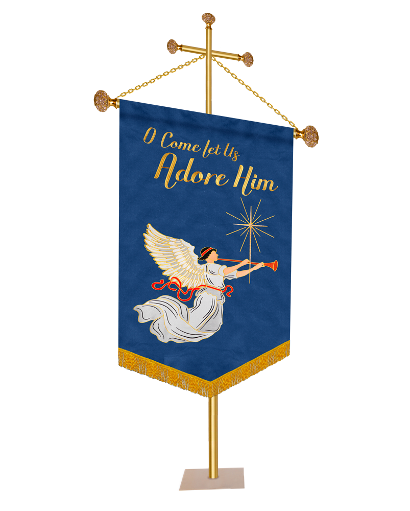 Estandarte de la Iglesia de Adviento - Oh, venid y adorémosle