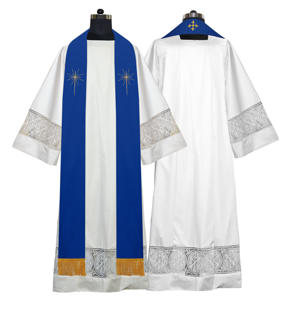 Advent Clergy stole - O Come let Us Adore Him