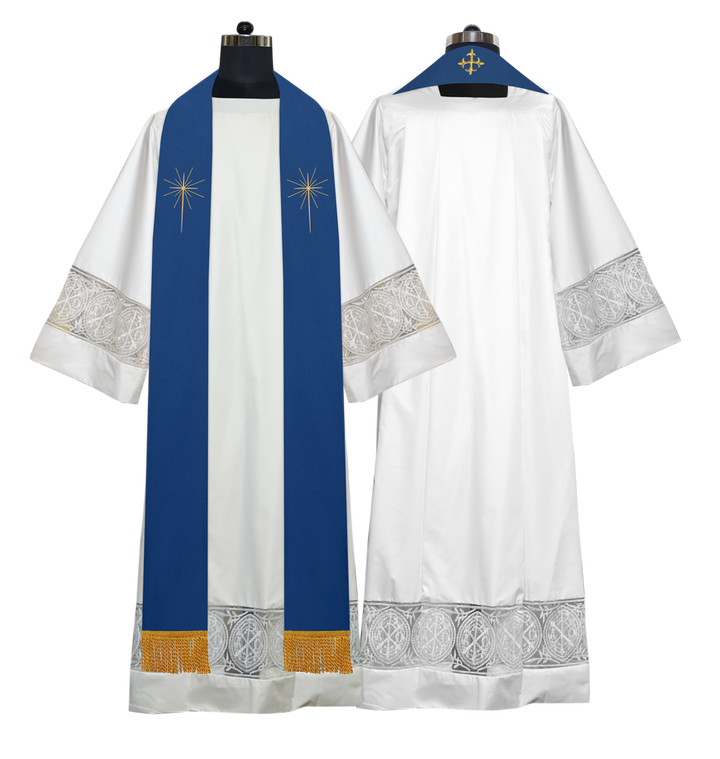 Advent Clergy stole - O Come let Us Adore Him