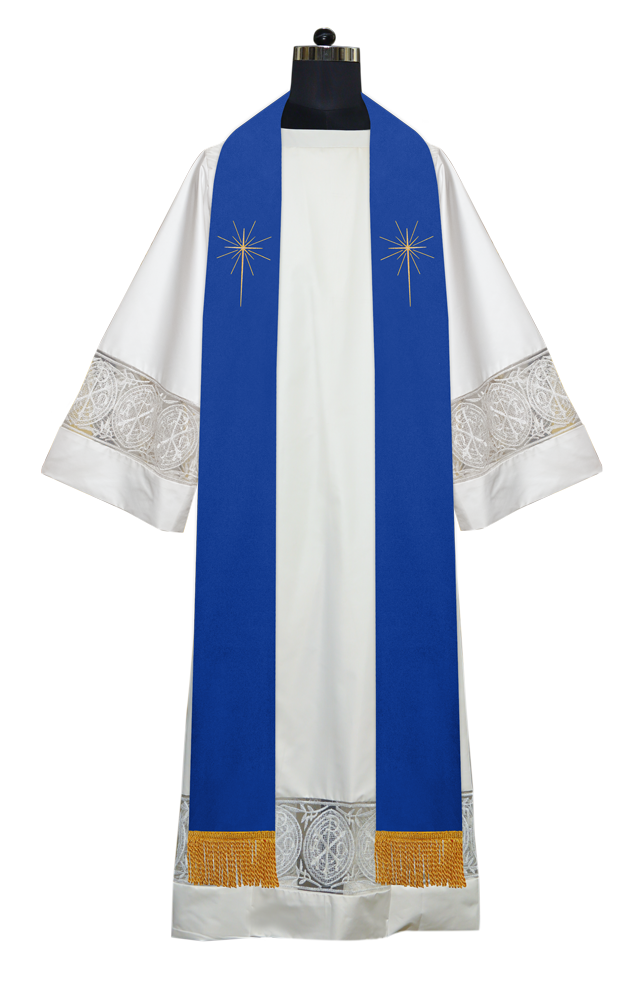 Advent Clergy stole - O Come let Us Adore Him