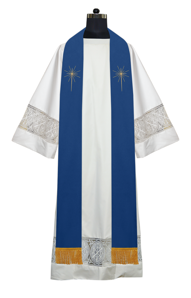 Advent Clergy stole - O Come let Us Adore Him