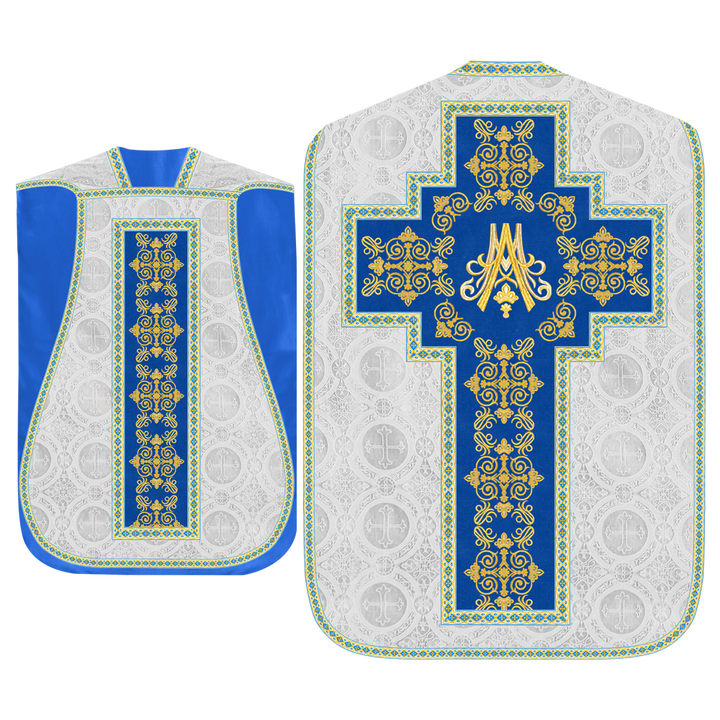 Marian Roman Chasuble Vestment with Trims