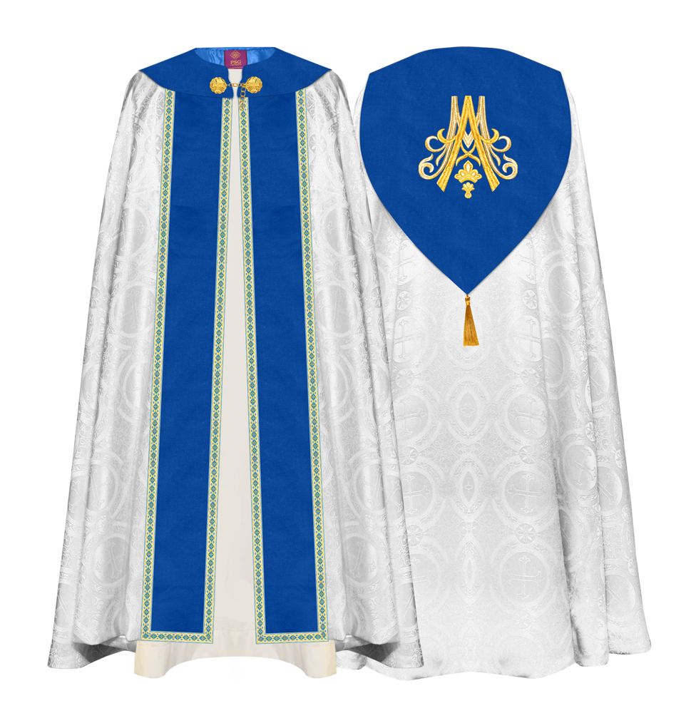 Marian Gothic Cope Vestment with Trims