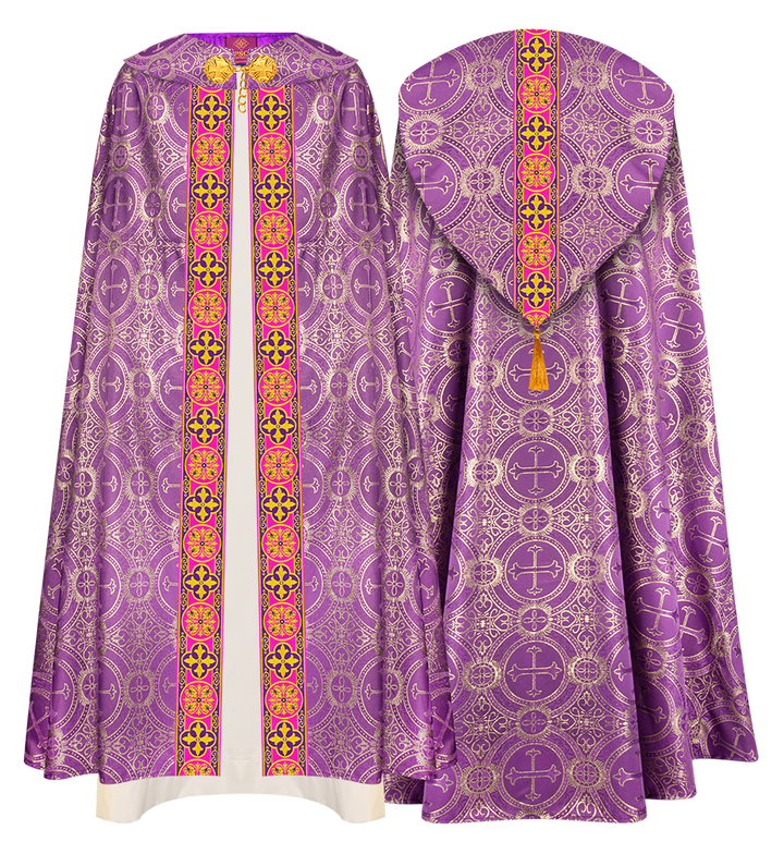 Gothic Cope Vestment with Braided Orphrey