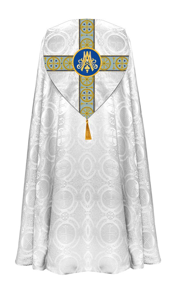 Marian Gothic Cope Vestment with Detailed Braids