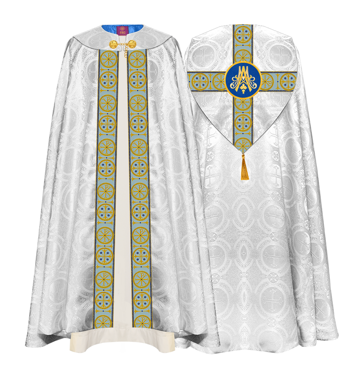 Marian Gothic Cope Vestment with Detailed Braids