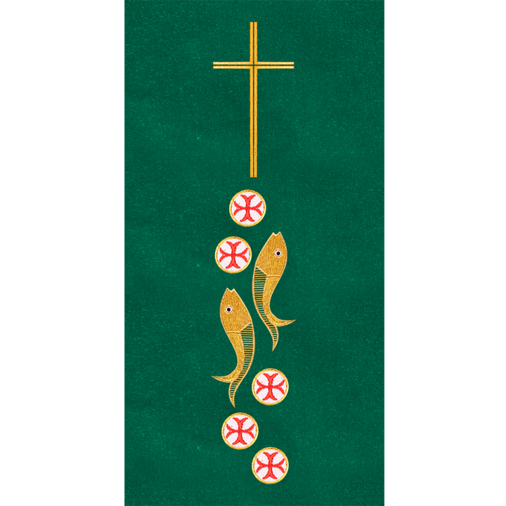 Clergy Stole Enhanced with Bread and Fish Motif