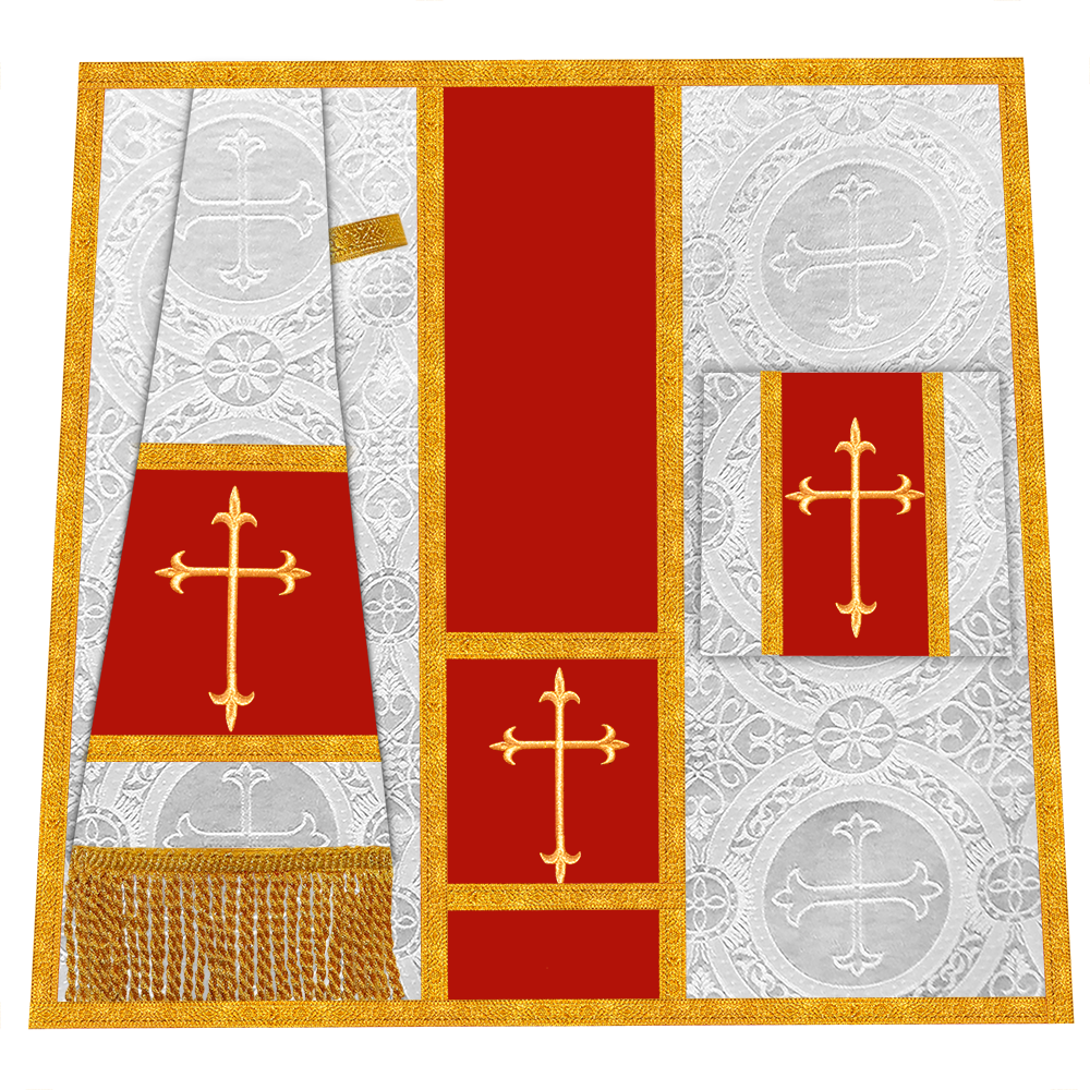 Gothic Chasuble Vestment with Braid Embroidery