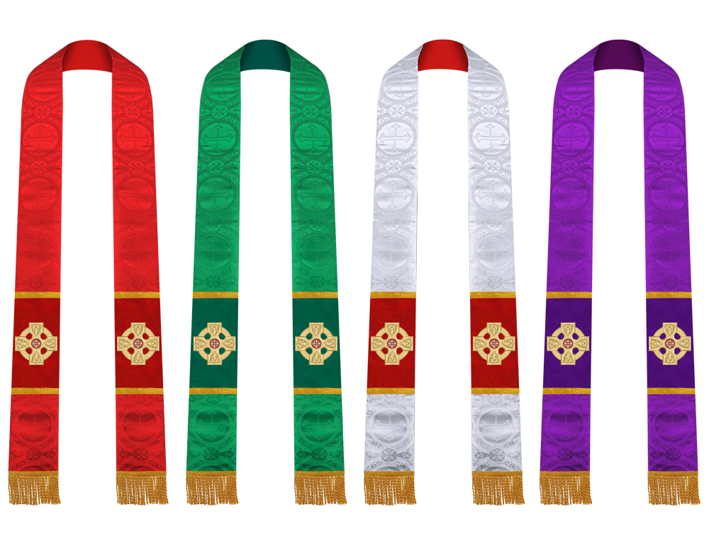 Set of Four Clergy Stole with CEEC Logo