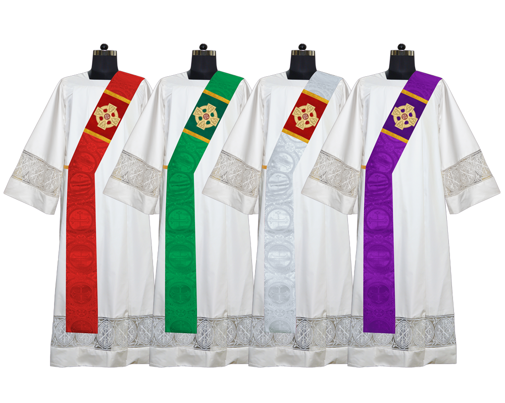 Set of 4 Deacon Stoles Adorned with CEEC Logo