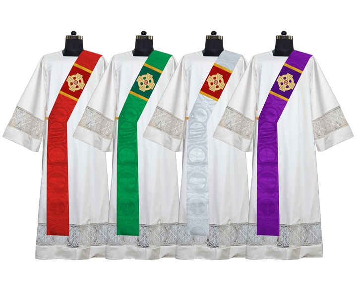 Set of 4 Deacon Stoles Adorned with CEEC Logo