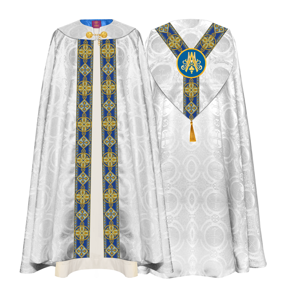Marian Gothic Cope with Woven braids