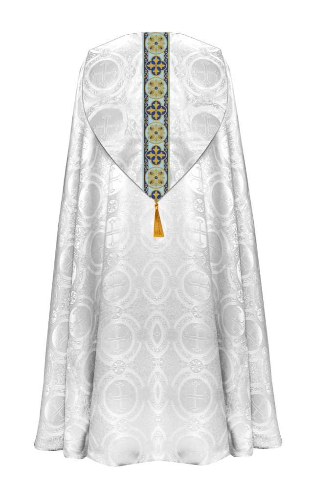 Marian Gothic Cope with Adorned Braided Trims