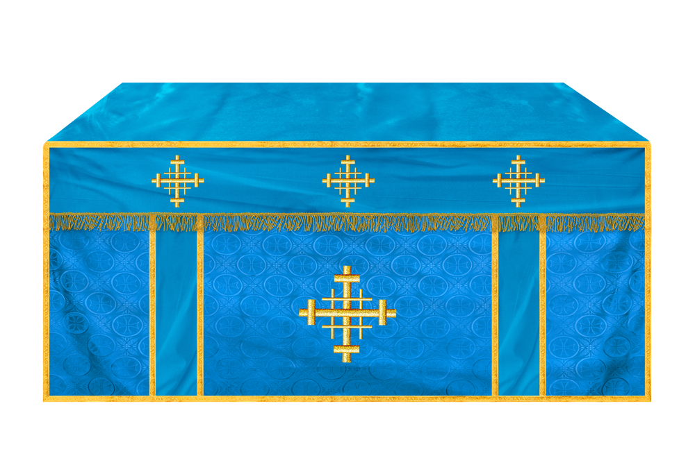 Liturgical Altar Cloth with Jerusalem Cross Motif