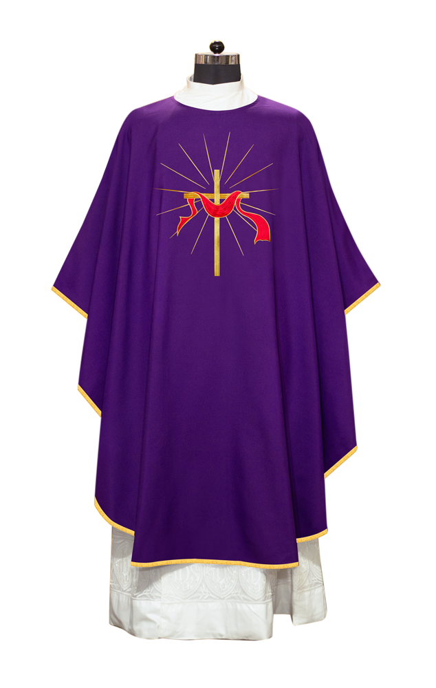 Lenten Chasuble with Cross Design