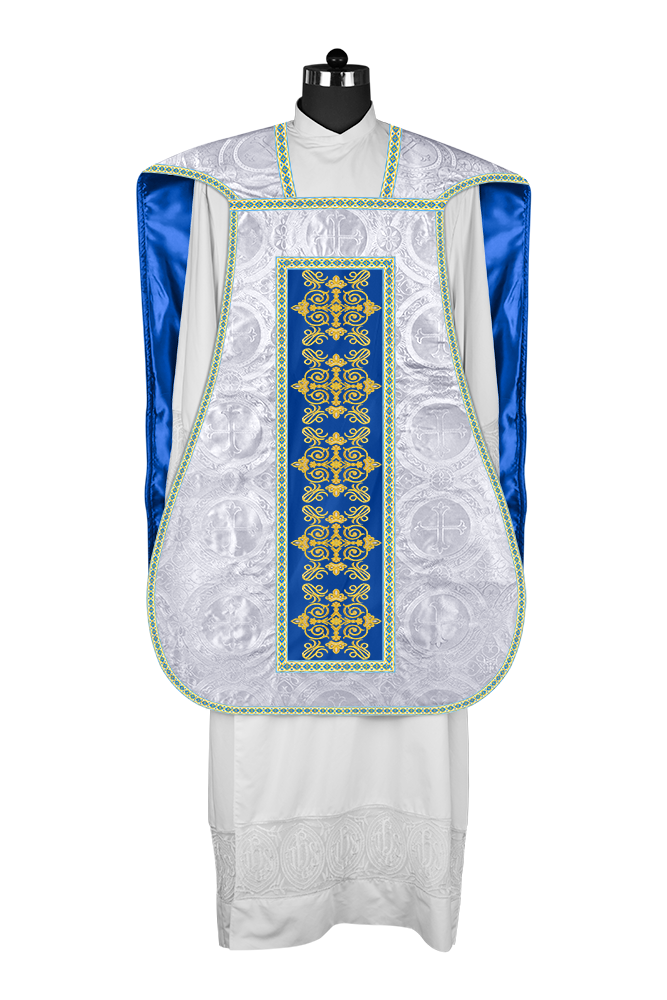Marian Roman Chasuble Vestment with Trims