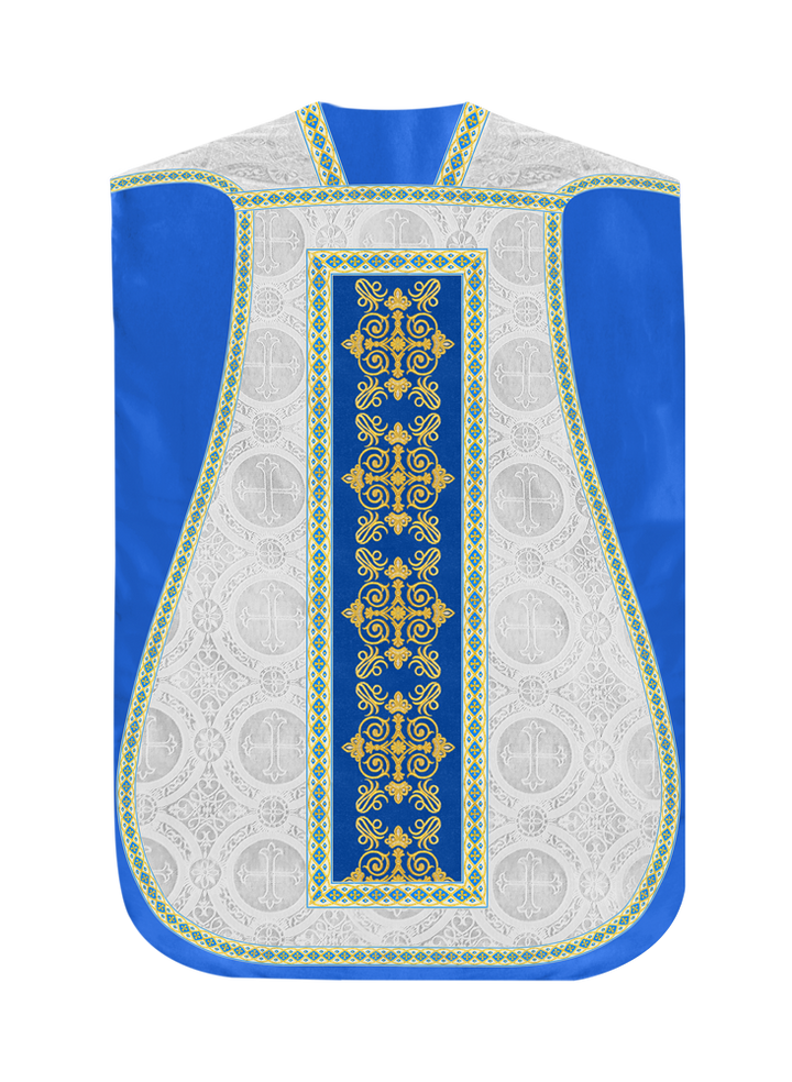 Marian Roman Chasuble Vestment with Trims