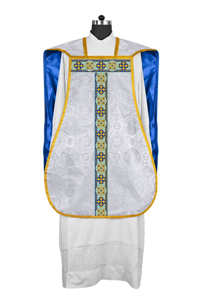 Marian Roman Chasuble with Braided Orphrey