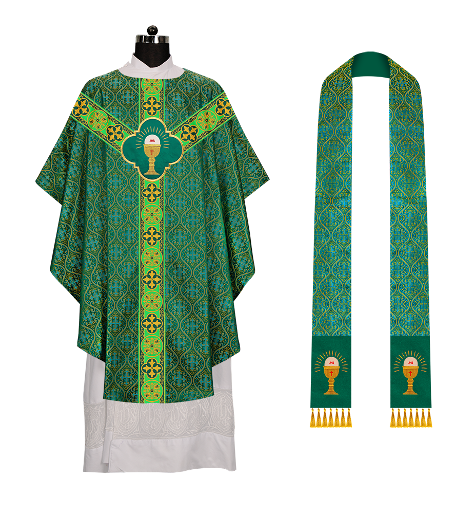 Gothic Chasuble with Cross Braided Trims