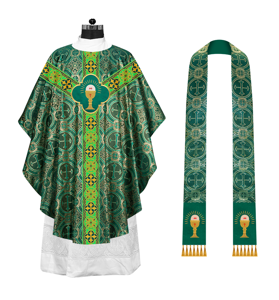 Gothic Chasuble with Cross Braided Trims