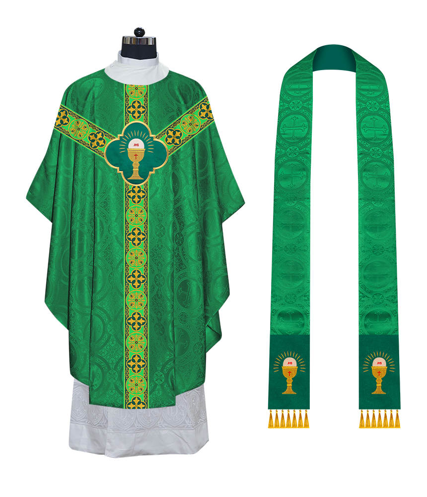 Gothic Chasuble with Cross Braided Trims