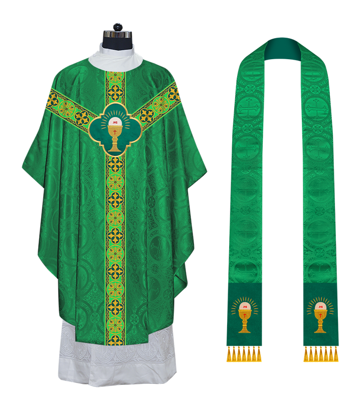 Gothic Chasuble with Cross Braided Trims