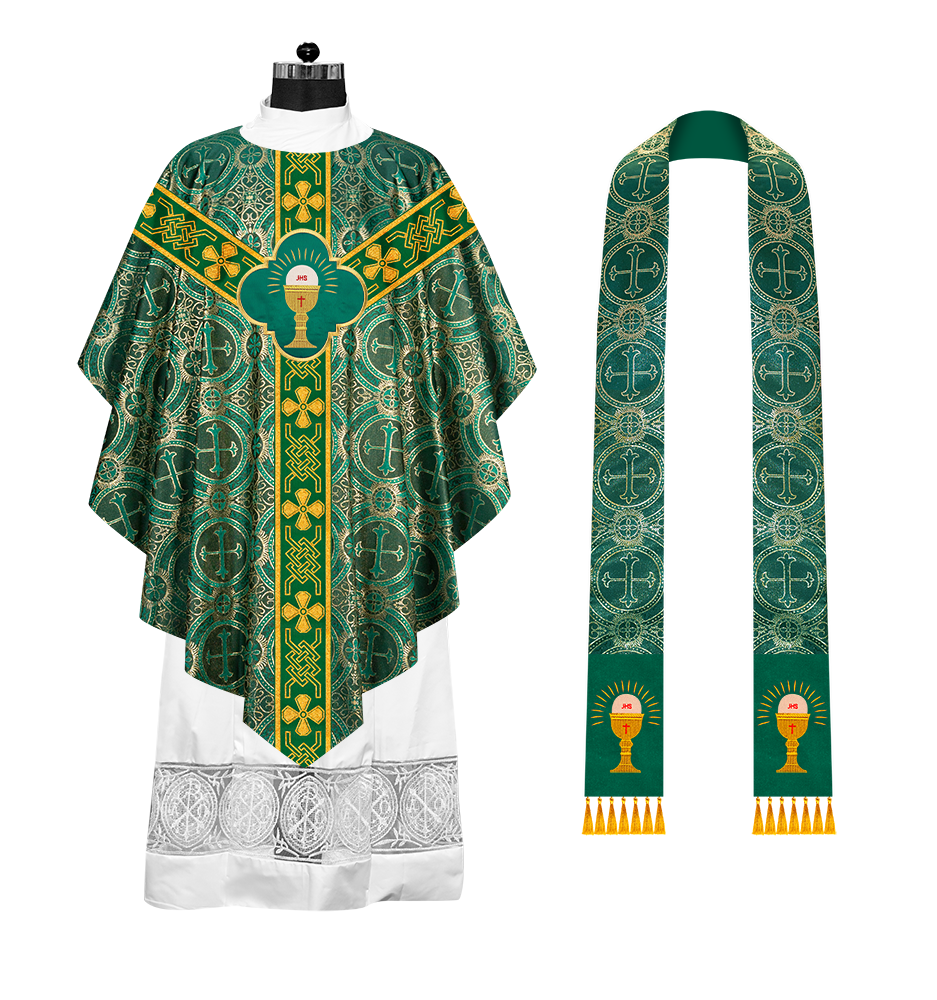 Embroidered Pugin Chasuble with Spiritual Motif