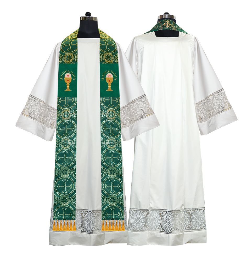 Embroidered Priest Stole with Motif