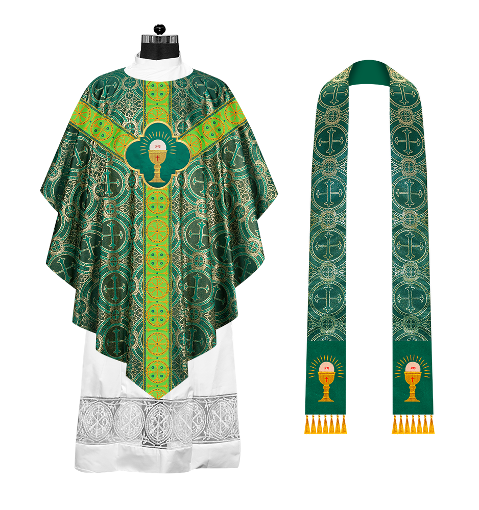 Embroidered Pugin Chasuble with Spiritual Motif